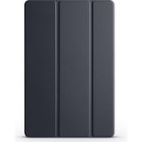 CetKing Samsung Tablet Galaxy Tab A9 X110/GALAXY Tab A11 ile Uyumlu Tablet Kılıfı Smart Cover Uyku Modlu Standlı Arkası Sert Şeffaf Kapak Siyah