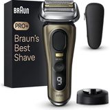 CetKing Series 9 Pro+ Elektrikli Tıraş Makinesi, Şarj Standı, Islak ve Kuru, 9519S, Altın Rengi