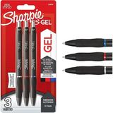 CetKing Sharpie S Gel Jel Mürekkepli Kalem, 0.7 Mm, Siyah, Mavi, Kırmızı - 3'lü Bls