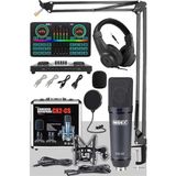 CetKing Stüdyo Ekipmanları Private Paket-5 Cx2 Mikrofon VS22 Ses Kartı Stüdyo Kayıt Seti
