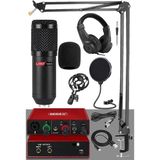 CetKing Stüdyo Ekipmanları Style Paket-2 BM800 Mikrofon Ses Kartı Stüdyo Kayıt Seti