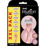 CetKing Sword - Intuition Complete For Women | Smooth Shave | Razor Handle + 6 Blade Refill,pembe, 1 Adet (1'li Paket)