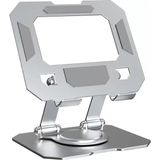 CetKing Tablet Standı 360 Derece Dönebilen Tablet Stand Katlanabilir Metal Tablet Tutucu Standı Tablet ve Telefon Tutucu Stant Tablet Tutucu Metal (Metalik Gri)