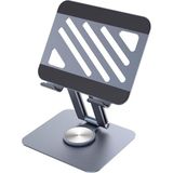 CetKing Tablet Standı 360° Dönebilen Tablet Tutucu Katlanabilir Alüminyum Tablet ve Telefon Standı - Gri