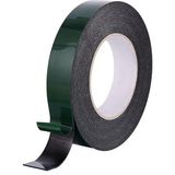CetKing Taraflı Köpük Bant Eva Montaj Bandı Siyah 36 mm x 10 Metre