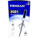 CetKing Tükenmez Kalem Şeffaf Üçgen 1.0 2021 Siyah 50 Li