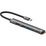 CetKing Type-C Uclu iPhone 15 Uyumlu Sd Kart Tf Kart Micro Sd Kart Okuyucu USB 3.0 Girişli Xiaomi Note 10 ve Galaxy S23 Uyumlu Tak Çalıştır ZR562