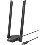 CetKing U18A Wi-Fi 6 Adaptör USB 3.0, AX1800 Çift Bantlı Wireless Adaptör, 1201MBPS 5ghz, 574MBPS 2.4ghz, Tak ve Çalıştır, Mu-Mımo Teknolojisi, Wpa3, Windows 10 Desteği, Siyah