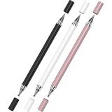 CetKing Universal Telefon Tablet iPad 2in1 Disk Uçlu Stylus Pen Dokunmatik Kalem - AL3463 (Beyaz)