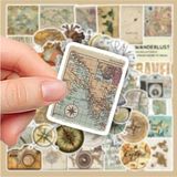 CetKing Vintage Travel Map Stickers Set, Seyahat Sticker Seti Laptop Notebook Tablet Sticker Seti