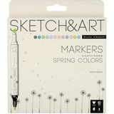 CetKing Visconti Brush Pen Çift Taraflı Marker Kalem Seti 12LI 22-0076/08
