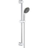 CetKing Vitalio Start 100 Sürgülü Duş Seti, 600 mm Sürgülü Ray , 100MM El Duşu 3 Akışlı , 1750 mm Duş Hortumu, Kireç Önleyici Sistem, Duş Başlığı, Krom, 26032000
