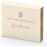 CetKing Von Faber-Castell Dolma Kalem Kartuşu, 6’lı, Yozakura Renk, Suya ve Silinmeye Dayanıklı, Işığa Karşı Dirençli, Ergonomik, Tek Kullanımlık
