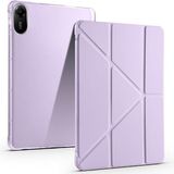 CetKing Xiaomi Redmi Pad 2 ile Uyumlu Kılıf Tri Folding Silikon Kalem Bölmeli Katlanabilir Standlı Pu Deri Yumuşak Kapak, Tablet Kılıfı [akıllı Kapak, Uyku Modlu] - Lila