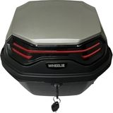 CetKing XT08-SW 32 Litre Motosiklet Arka Çanta Gümüş Beyaz Parlak Su Geçirmez Abs Çift Kilitleme Üniversal