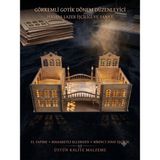 Çetman Global Masa Üstü Organizer & Kalemlik - Çok Bölmeli Tarihi Mimari Masa Düzenleyici Stand - Ahşap - Ceviz