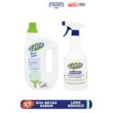 CETRIS 1lt Sıvı Beyaz Sabun Solveco & 1lt Yüksek Performanslı Genel Yüzey Temizleyici Ve Yağ Çözücü