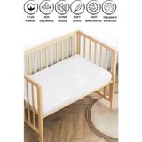 Çettex Baby Pamuk Sıvı Geçirmez Fitted Bebek ve Çocuk Yatağı Koruyucu Alez - 60 x 120 cm - Beyaz