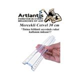 Cetvel Mercekli Plastik Şeffaf 1 Adet Okul Sınıf Öğrenci Büyüteçli Tutumu Kolay Cetvel 30 CM Şeffaf