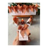 cev den store 10 Adet Ayıcık Mum - Erkek Kız Bebek Yenidoğan, Doğum Günü, Organizasyon Hediyelik Beyaz Kahverengi
