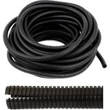 CevHerS 12 mm Yarıklı Spiral Hortum Kablo Gizleme Izolasyon Borusu Esnek Siyah