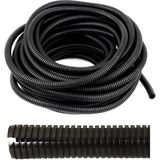 CevHerS 14MM Yarıklı Spiral Hortum Kablo Gizleme İzolasyon Borusu Esnek Siyah Universal Araçlar İçin