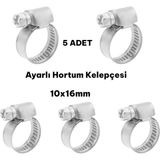 CevHerS 30X45MM Paslanmaz Çelik Hortum Boru Tesisat Kelepçesi 5 Adet