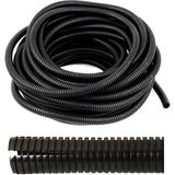 CevHerS 7 mm Yarıklı Spiral Hortum Kablo Gizleme Esnek Siyah PP İzolasyon Borusu