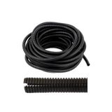 CevHers 8.5mm Yarıklı Spiral Hortum Kablo Gizleme İzolasyon Borusu Esnek Siyah