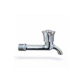 Çeviksu Çiçek Model Uzun Tip Pirinç Musluk 1/2'' Krom Kaplama Bahçe Balkon Su Musluğu