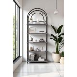 Çevir Kur Antrasit Bohem Kitaplık Çok Amaçlı, 5 Raflı, Dekoratif Dolap 199x71x29 Cm Antrasit