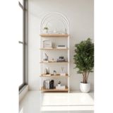 Çevir Kur Atlantik Çam Bohem Kitaplık Çok Amaçlı, 5 Raflı, Dekoratif Dolap 199x71x29 Cm Atlantik Çam