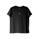 Çevirmeli Telefon Desenli Nakış Siyah T-Shirt