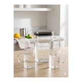 ceviz home züccaciye tekstil ltd şirketi 1200 ml Borosilikat Cam Sürahi - Paslanmaz Çelik Kapaklı, Isıya Dayanıklı Kare Tasarım