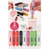 ceviz home züccaciye tekstil ltd şirketi 3’lü 8 Ml Taşınabilir Parfüm Atomizer Şişesi – Doldurulabilir Metal Gövdeli Cep Parfümü Seti