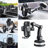 Ceviz Medikal® Jel Vantuzlu Cama Takılabilen Güçlü 360 Derece Dönebilen Ayarlanabilir Araç Içi Vantuzlu Telefon Tutucu