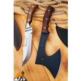 Ceviz Sap Outdoor Balta Kamp Bıçağı Çakısı Piknik Bıçak Çakı Şef Bıçağı Kılıflı (Kmp-10)