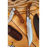 Ceviz Sap Outdoor Kamp Bıçağı Çakısı Piknik Bıçak Çakı Mutfak Bıçağı Kılıflı ( Kmp-01 )