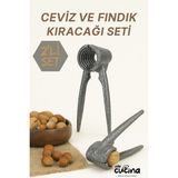 Ceviz ve Fındık Kıracağı Seti – Paslanmaz Çelik, Ergonomik, Profesyonel Kullanıma Uygundur