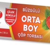 Çevre Büzgülü Çöp Torbası Çilek Kokulu Orta Boy 10'lu 55 x 60 CM