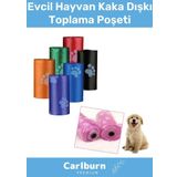 Çevre Dostu Evcil Hayvan Dışkı Toplama Pati Desenli Köpek Kaka Poşeti Torbası 4 Paket 60 Adet Rulo