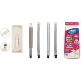 Çevre Dostu Temizlik Seti: Tablet Mop, Sopa ve Yedek Bezler - Pembe - Seçenek 1