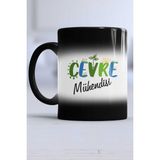 Çevre Mühendisi Hediye Kupa Bardak Sihirli - 1 Adet - 300 ml - Siyah