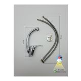 CEVSAN Oynar Başlıklı Mix Kuğu Krom Lavabo Bataryası