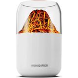 Cevval H2O Humidifier 330ML Küçük Masaüstü Hava Nemlendirici Buhar Makinesi Aroma Difüzörü - Renkli LED Volkan Efektli