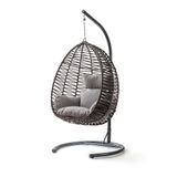 Cewi Clas Swing Kahve Rattan Gri Oturumlu Salıncak