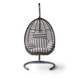 Cewi Clas Swing Kahve Rattan Kahve-Zebra Oturumlu Salıncak