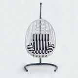 Cewi Cosmo Swing Beyaz Rattan Zebra Oturumlu Salıncak