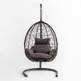 Cewi Deco Swing Kahve Rattan Kahve Oturumlu Salıncak