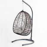 Cewi Deco Swing Kahve Rattan Kahve-Zebra Oturumlu Salıncak
